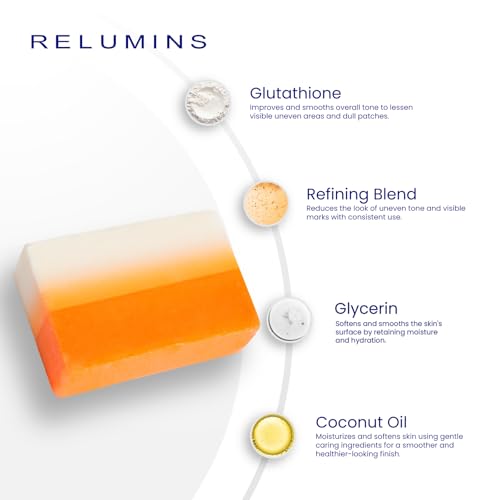 Relumins Glutathione Soap Bars - Deep Cleansing & Hydrating Soap for Smooth, Refreshed Skin Perfect this Valentines - Gentle Exfoliating Formula for Face & Body - 150g Bar