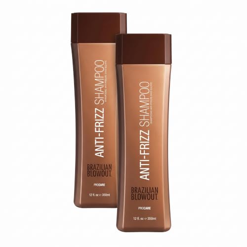 Brazilian Blowout Anti-Frizz Shampoo 12 Fl Oz Pack of 2 - Sulfate Free, Color Safe