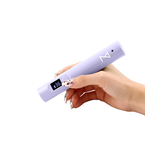 M - GlamCure GO Nail Flash Cure Lamp with Focus Beam Technology, Touch Screen - LED & UV Nail Light - Curing Lamp for Gel Nails, Acrylic, Builder - Portable & Adjustable (Violet)
