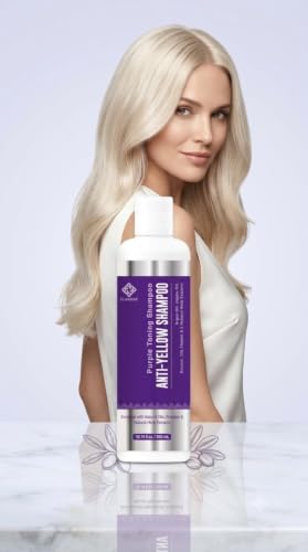 Purple Toning Shampoo for Silver Blonde Hair - Anti-Yellow Hair Care 10.14 fl oz