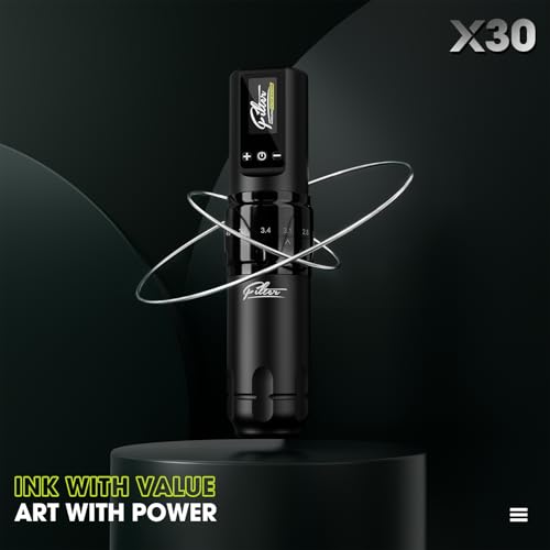 Filter Tattoo Machine Kit with 7 Stroke Settings, 1600mAh Battery & 20 Needles