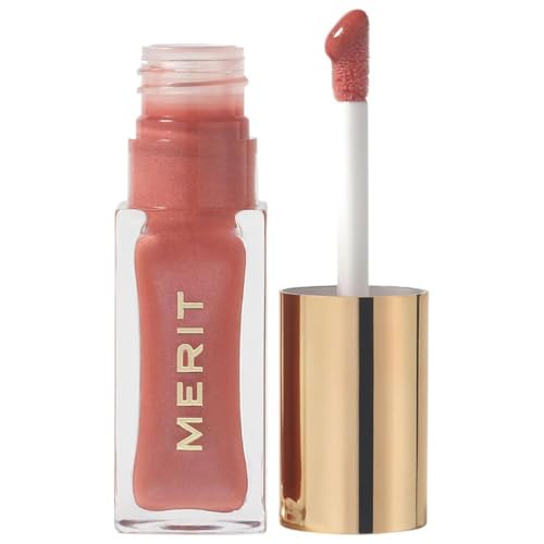 Merit Shade Slick Tinted Lip Oil ? Biarritz Nude Pink, Moisturizing Lightweight Lip Gloss with Squalane & Quinoa Seed Oil, High Shine Non-Sticky Clean Vegan Lip Color