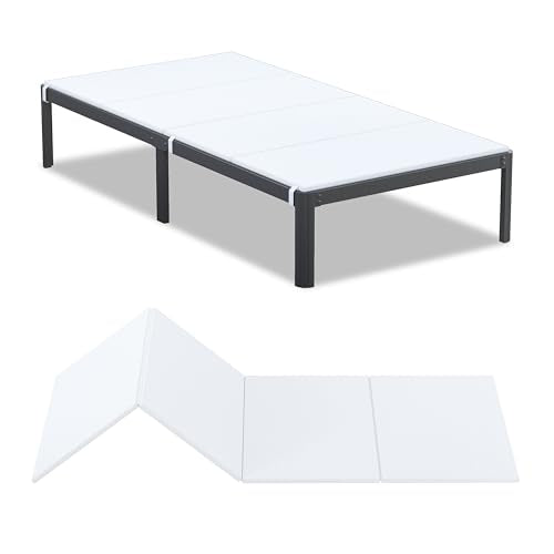 Twin Bunkie Board Support - White High-Density Mattress Foundation