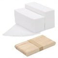 200 Pcs Large Non Woven Wax Strips and 50 Pcs Wooden Wax Sticks Kit, Body and Facial Hair Removal Waxing Strips Soft Waxing Paper Sheets