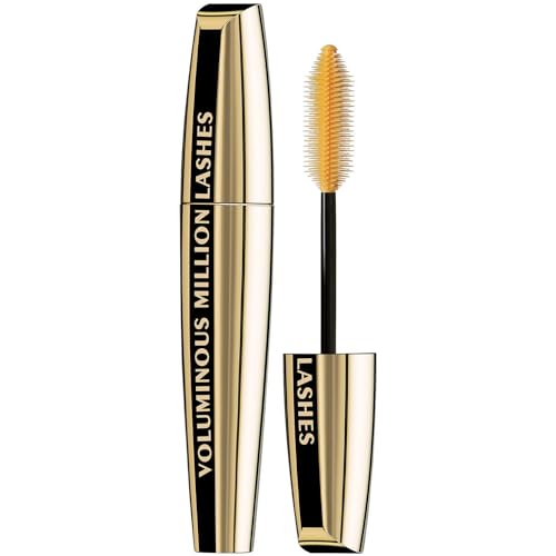 L¡¯Oreal Paris Makeup Voluminous Million Lashes Mascara, Volumizing Collagen Infused Eye Makeup, Amplifying Mascara Brush, Washable, Black, 0.32 Fl Oz., 1 Count
