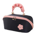 Travel Makeup Bag 12-Inch Wide-Open Clamshell Organizer Navy Blue - Lightweight & Secure