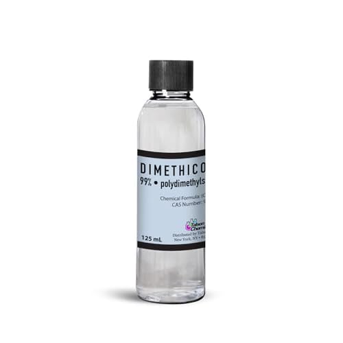 Dimethicone Oil Pure (125 mL / 4.22 Fl Oz) DIY Pure Dimethicone Cosmetic Grade Skin Moisturizer and Head Lice Treatment, Liquid Silicone Oil