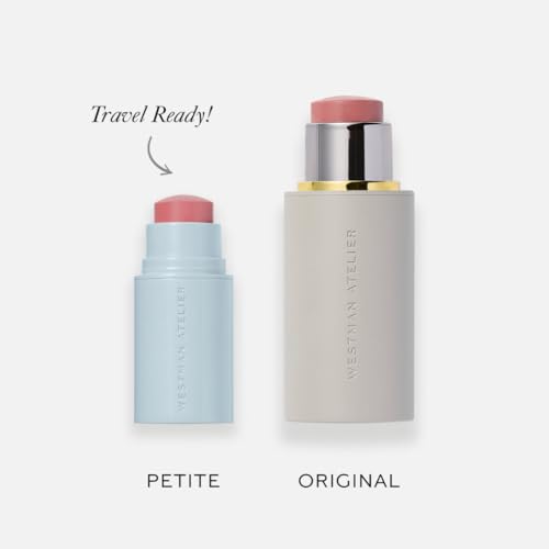 Westman Atelier Baby Cheeks Blush Stick Petite Trio Set, Cream Formula in Petal, Jam, Chouchette Shades, Multi-Use for Lips and Cheeks