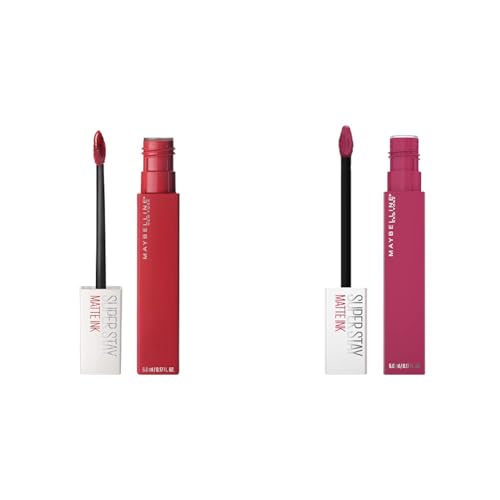 Long Lasting Matte Lipstick Set with Blue Red & Pink Shades - 16H Wear