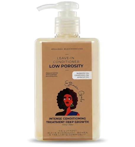 Ethnic Gals Low Porosity Leave-In Conditioner 1-Pack - Lightweight Moisture for Curly & Natural Hair