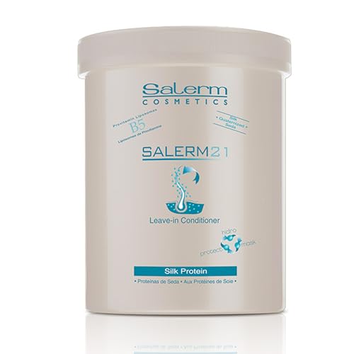 SALERM - Instant Hair Conditioner 21 Silk Protein - 1000 ml - Leave-In or Rinse-Out Conditioner - with Silk Proteins - Heat Protector and Hydrating