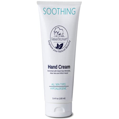 Natural Elephant Dead Sea Hand Cream Pack of 3 - Soothing, Hypoallergenic Moisturizer
