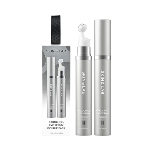 [SKIN&LAB] Bakuchiol Eye Serum with Caffeine, Roll-on Korean Under Eye Serum, Anti-Aging Wrinkle Care for Fine Lines, vegan, cruelty-free (1.0 Fl Oz (Pack of 2))