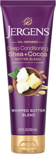 Jergens Shea & Cocoa Whipped Body Butter Lotion 8.5 Fl Oz Pack of 5 - Hydrating & Even Skin Tone