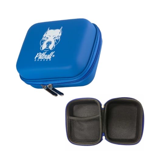 Skull Shaver Pitbull Travel Case - Protects Pitbull Series Electric Shavers & Accessories - Blue - Without Flex Cushion, Blue, L, Without Flex Cushion