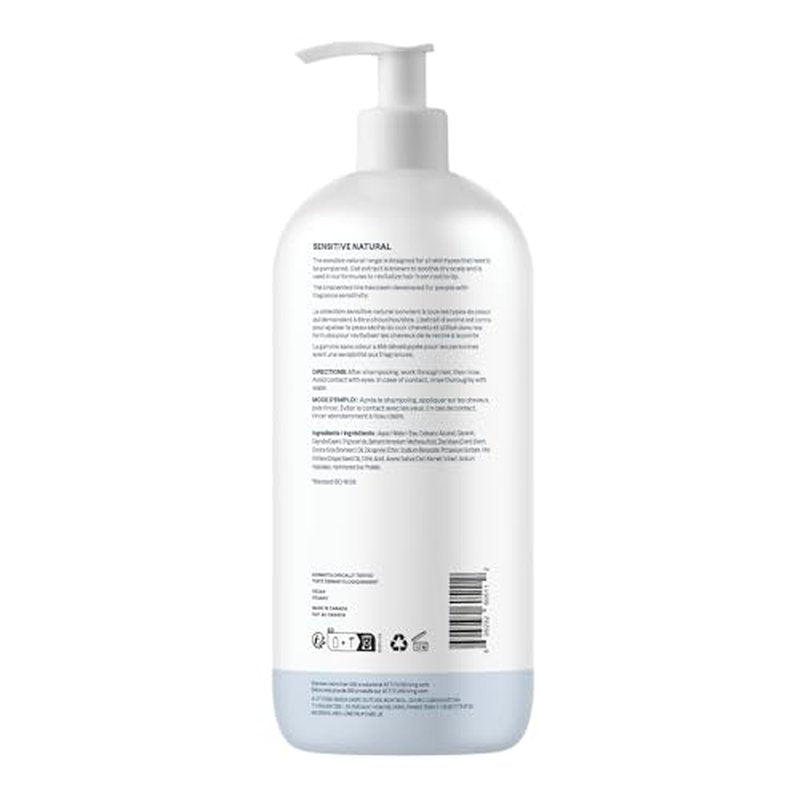 ATTITUDE Hair Conditioner for Sensitive Dry Scalp, Soothing Oat, Naturally Derived Ingredients, Dermatologically Tested, Vegan Detangler, Extra Gentle, Unscented, 32 Fl Oz