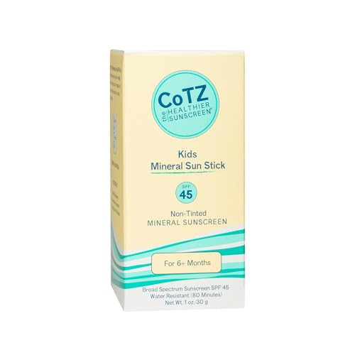 Kids Mineral Sunscreen Stick SPF 45 - Gentle, Mess-Free, 1 Ounce