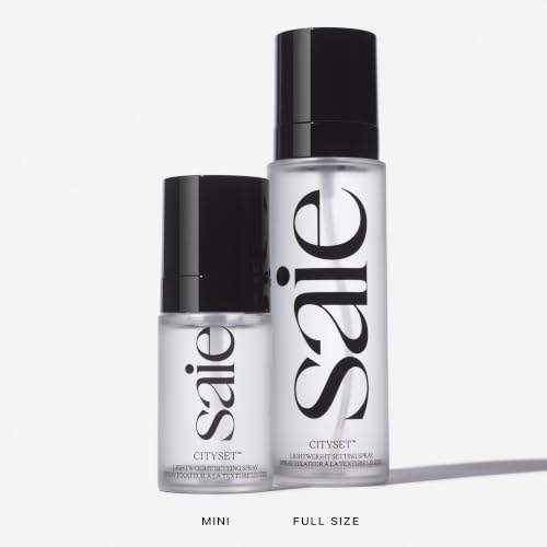 Saie CitySet Lightweight Makeup Setting Spray 3.21 oz - Vegan, Dewy Finish, Long-Lasting