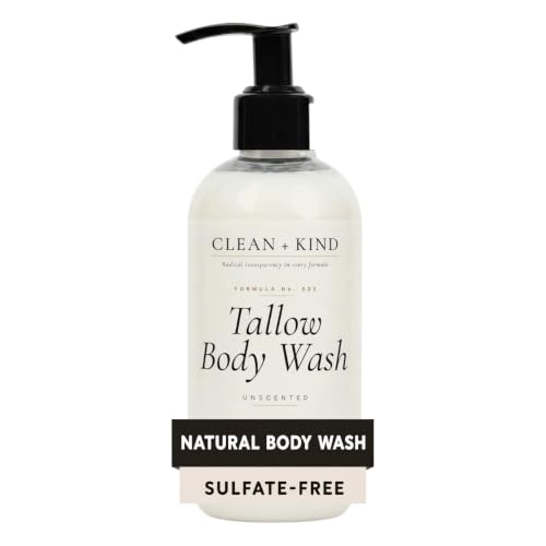 Unscented Grass-Fed Tallow Body Wash for Sensitive Skin - Sulfate-Free