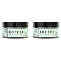 Aloe and Green Tea Coffee Scrub, 4 oz - Organic Exfoliating Body Scrub - Face Exfoliator with Soothing, Hydrating Oils - Restores Skin's Softness, Brightness - Fresh, Light Scent