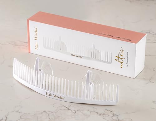 Hair Extension Holder White - Professional 13 Inch Wide for Wefts & Bundles