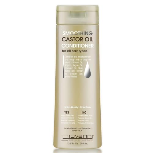 GIOVANNI Castor Oil Conditioner 13.5 Fl Oz - All Hair Types, Jojoba, Smoothing & Hydrating, Pack of 1
