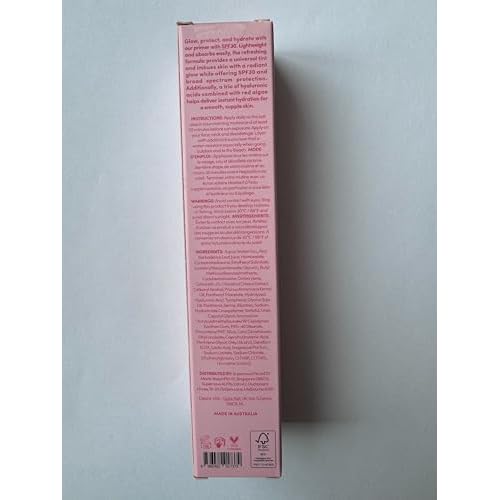 Sand & Sky Tinted Glow Primer SPF 30 Sunscreen - Australian Made Daily Hydrating Makeup Primer with Broad Spectrum Sun Protection & Sheer Rosy Tint | Improves Pigment, Firms Skin, Minimizes Roughness