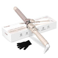 1 Inch Ceramic Curling Wand with Adjustable Heat - Dual Voltage, Includes Glove - Clamp Style 25mm Variation