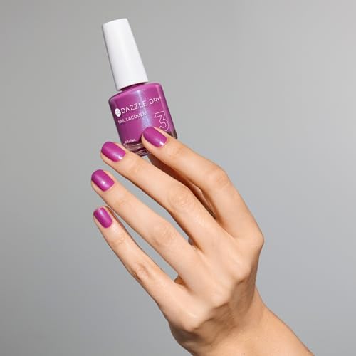Dazzle Dry Mulberry Nail Lacquer Step 3 - Long-Lasting, Quick-Dry Polish