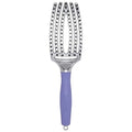 Olivia Garden Fingerbrush Combo Curved and Vented Paddle Brush for Blow Drying - Ionic and 100% Boar Bristles - For All Hair Types