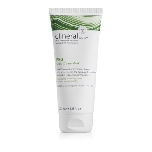 AHAVA Clineral Pso Scalp Cream Mask - Hydrating Nourishing Treatment for Sensitive Scalp, 6.8 Fl Oz