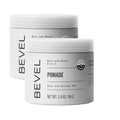 Bevel Beard & Hair Pomade with Coconut Oil & Shea Butter - 3.4 Oz Pack of 2