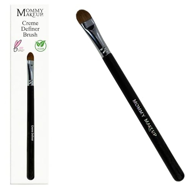 Creme Definer Eyeshadow Brush (1 Pc) Soft & Thick Premium Synthetic Vegan Bristles, Flat Cream Eye Shadow Brush for Makeup Artist-Quality Results, Cruelty-Free by Mommy Makeup