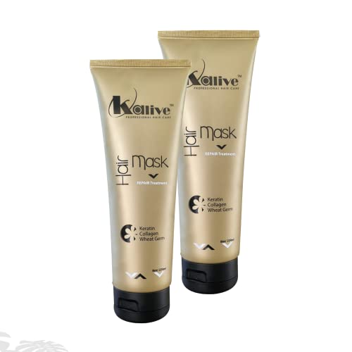Deep Hydrating Hair Mask with Keratin Collagen & Wheat Germ - 8 oz, Pack of 2