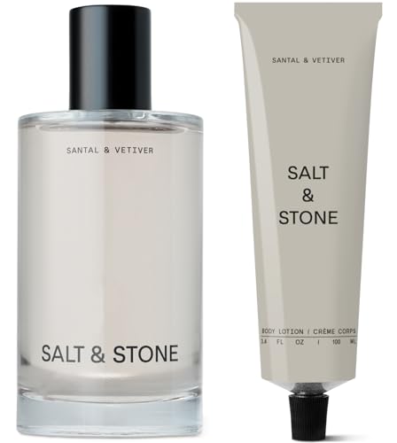 Salt & Stone Santal & Vetiver Body Mist and Lotion Bundle | Unisex, Vegan, Lasting Fragrance