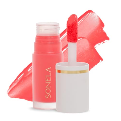 SONELA Blissful Moment Dewy Liquid Blush Coastal Zen 0.27 Fl Oz - Hydrating, Nourishing Formula with Hyaluronic Acid