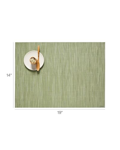 Spring Green Chilewich Bamboo Placemats Set of 4 - 14x19 Rectangular Woven Table Mats
