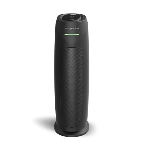 GermGuardian HEPA Tower Air Purifier - 22 Inch, Black - Large Room