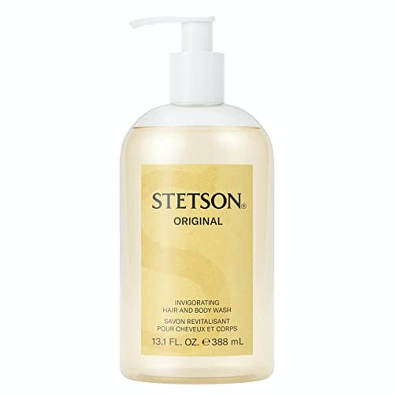 Coty Scent Beauty Stetson Original Invigorating Hair and Body Wash - Earthy, Woody, Casual and Masculine Aroma with Fragrance Notes of Citrus, Patchouli, and Tonka Bean - 13.1 Fl Oz