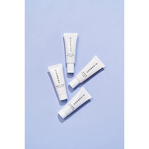 COSMEDIX Age-Defying Starter Kit Facial Skin Care Set - Includes Face Cleanser, Nutritive & Renewal Face Serum & Emulsion Intense Hydrator - Gentle Skincare for Fine Lines, Wrinkles & Dark Spots