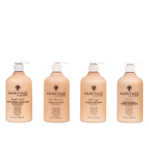 Hairitage Tame the Mane Smoothing Hair Conditioner Formulated with Jojoba Oil + Avocado Oil - Fights + Prevents Frizz - Smoothing + Hydrating - Natural Shine + Fortified Hair, 13 fl. oz.
