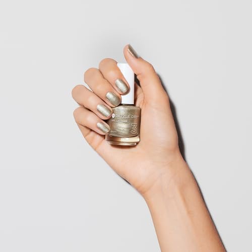 Dazzle Dry Nail Lacquer (Step 3) - Illuminate Lacquer - A bright champagne gold. Full-coverage metallic. (0.5 fl oz)