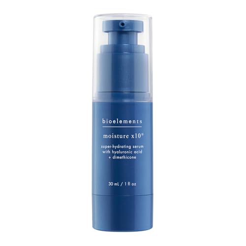 Bioelements Moisture x10 - 1 fl oz - Super-Hydrating Hyaluronic Acid Facial Serum - For Dry & Combination Skin Types - Vegan, Gluten Free - Never Tested on Animals
