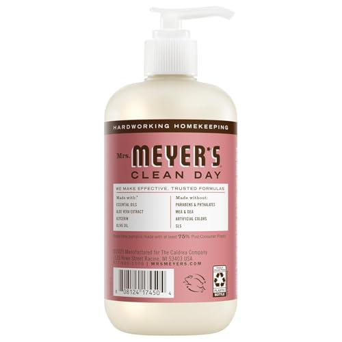 Mrs. Meyer's Botanical Bloom Hand Soap Variety Pack 12.5 Fl Oz (6 Count) - Rosemary, Basil, Geranium, Honeysuckle, Lavender & Lemon Verbena