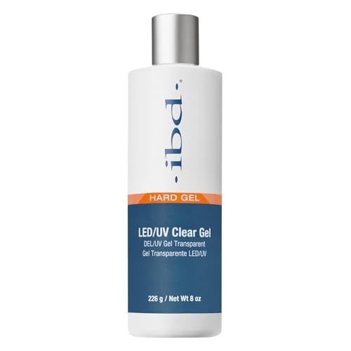 LED/UV Clear Gel for Nails - Hard Builder, Sculpting & Overlay, 8 oz, Salon & Home Use, Variation: LED/UV Clear Gel