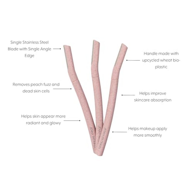 Jenny Patinkin Dermaplaning Tool (3pcs) Set for Face, Expert Facial Razor for Women, Dermaplane Razor, Face Shaver for Women, Facial Dermaplaner, Peach Fuzz Remover, Exfoliated Skin & Hair Removal.