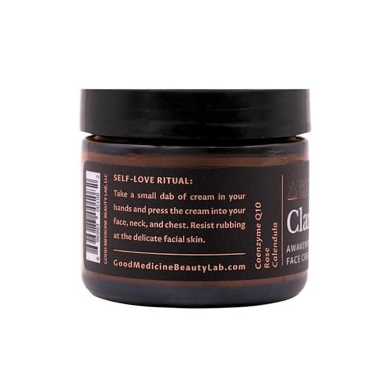 Clarity Awakening Face Cream - Daily Facial Moisturizer with Coenzyme Q10 and Vitamin B3 to Reduce Fine Lines - Hydrating Coconut Oil and Aloe Vera - Skincare for Women and Men (2 oz)