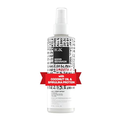IGK Good Behavior 4-in-1 Prep Spray - Heat Protectant, Leave-In Detangler (Full Variation)