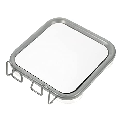 Yardwe Suction Cup Makeup Mirror with Hook 6.7 Inch Fogless Shower Mirror for Bathroom Vanity Personal Grooming Easy Mount Removable