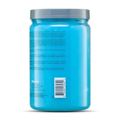Johnny B. Mode Professional Hair Styling Gel 32oz Long Lasting No-Flake Alcohol-Free